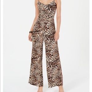 Vince Camuto Cheetah-Print Jumpsuit Plus 16